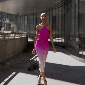 Ombré satin midi dress Amazon the drop (signed by Blake)